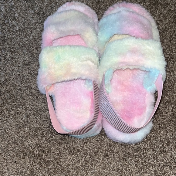Multi colored faux fur slide - Picture 4 of 5